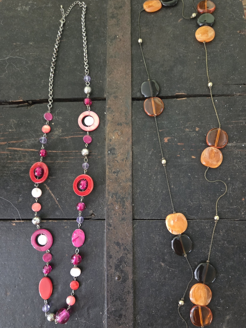 Vintage Pink Beaded Statement Necklace - Women's Fashion Jewelry